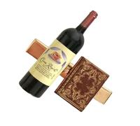 Pinza para el pelo con forma de libro, decoración de botella de vino, horquilla cómoda para flequillo y peinados elegantes