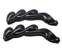 Pinza Para El Pelo Con Forma De Plátano Pinzas for El Cabello De Plástico Tipo Plátano, 5 Uds., Peine, Garra, Soporte for Cola De Caballo, 105mm(Black)