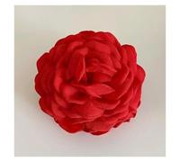 Pinza para el pelo con forma de rosa 2 pinzas for el pelo de tela con forma rosa gigante, elegantes y exageradas(Red-12cm)