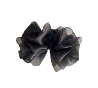 Pinza para el pelo con lazo de malla para mujer, elegante agarre hecho a mano para moño, estilos de mitad arriba, accesorios para el cabello, accesorios para el cabello, pasadores de pasador, para uso
