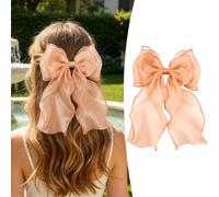 Pinza para el pelo con lazo, lazo de pelo naranja, pasador francés, accesorio para mujer y niña