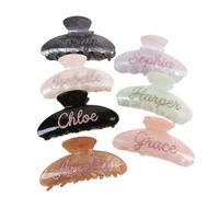 Pinza para el pelo con nombre personalizado, accesorio de decoración para el cabello, día de la madre, aniversario, novia, dama de honor, despedida de soltera (1 unidad, 9 cm)