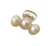 Pinza para el pelo con perlas artificiales, agarre seguro, cómoda, antideslizante, popular pinza para el pelo para oficina y uso diario