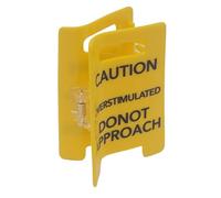 Pinza para el pelo con señal de precaución, sujeción fuerte, 11 x 7,3 x 4,5 cm, accesorio de peinado, pinza antideslizante para el pelo, divertido abridor de conversaciones, para fiestas escolares