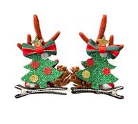 Pinza para el pelo de alce con temática navideña, accesorio para fiesta que mejora tu atuendo de fiesta con un toque de divertido accesorio de disfraz de Papá Noel