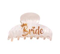 Pinza para el pelo de boda para mujer con estampado de letras de novia, accesorios para el cabello para eventos formales