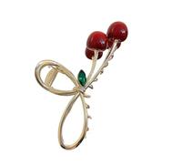 Pinza para el pelo de cerezas grande, adorno 3D, adorno de princesa, accesorios para peinar el cabello