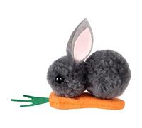 Pinza para el pelo de conejo de dibujos animados para el día de Pascua, pasadores de zanahoria de felpa para niñas y mujeres, bonitos accesorios para el cabello para celebraciones, one size, Zinc, No