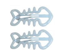 Pinza para el pelo de espina de pez de metal azul suave con purpurina fuerte para deportes, yoga, uso diario