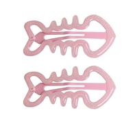 Pinza para el pelo de espina de pez de metal azul suave con purpurina fuerte para deportes, yoga, uso diario