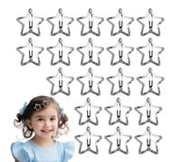 Pinza para el pelo de estrella pequeña - Cierre de resorte tensión, clips lindos 20 x coloridos y niñas, cromado resistente a los golpes | Barrita tocado niños modelos