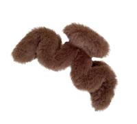 Pinza para el pelo de felpa con forma de onda, gran pinza para el pelo para cabello largo y grueso, pasador grande para mujeres y niñas para uso diario Tileze