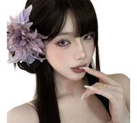 Pinza para el pelo de flores de peonía de estilo chino, accesorios florales elegantes para mujeres con diseño realista y elegante postizo para el pelo