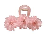 Pinza para el pelo de flores de peonía de estilo chino, accesorios florales elegantes para mujeres con diseño realista y elegante postizo para el pelo