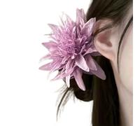Pinza para el pelo de flores de peonía de estilo chino, accesorios florales elegantes para mujeres con diseño realista y elegante postizo para el pelo