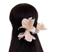 Pinza para el pelo de flores de peonía de estilo chino, accesorios florales elegantes para mujeres con diseño realista y elegante postizo para el pelo
