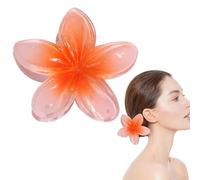 Pinza para el pelo de flores - Pinza para el pelo con diseño de flores hawaianas, accesorio para el estilo de vacaciones en la playa de verano, construcción duradera y ligera con agarre seguro |