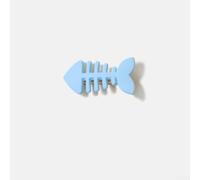 Pinza para el pelo de hueso de pez para mujer, pasador de aleación simple de una palabra para cabello grueso, accesorio minimalista de agarre seguro, estilo coreano y japonés, color azul