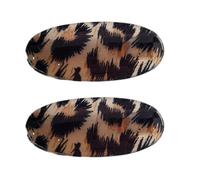 Pinza para el pelo de leopardo de moda para cabello grueso y fino, prácticas horquillas ovaladas de agarre fuerte, herramienta de peinado para escuela, oficina, evento, estampado de leopardo