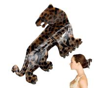 Pinza para el pelo de leopardo, pinzas para el pelo, Clip de garra mediano creativo, Decoración antideslizante para el cabello con pinza para el cabello, tocado de horquilla de moda para cabello grues