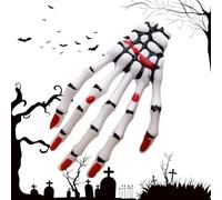 Pinza para el pelo de mano de esqueleto,Pinzas para el pelo de hueso de mano de esqueleto, Decoración de recuerdo de fiesta de Halloween con de, Eyeball Fashion Punk Rock Devil Claw, ún