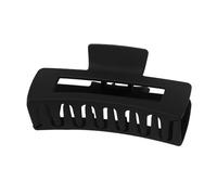 Pinza para el pelo de moda para mujer, de plástico, antideslizante, fuerte clip para la parte posterior de la cabeza con textura esmerilada, agradable al tacto, color negro