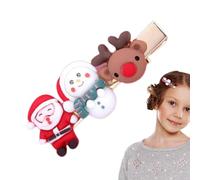 Pinza para el pelo de Navidad Papá Noel,Pinzas para el pelo de Navidad para niñas,Lindos pasadores de estilo navideño para niñas pequeñas | Horquillas festivas para peinar el cabello, horquillas festi