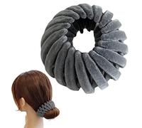 Pinza para el pelo de nido de pájaro, creador de moños de pelo sin esfuerzo, accesorio mágico de terciopelo para el cabello, anillos antideslizantes para el pelo con filas de agarres, clip mágico