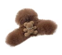 Pinza para el pelo de oso de peluche - Pinzas para el pelo de felpa grandes, horquillas de animales de peluche | Hairs Catch Barrette para amigos, regalo de cumpleaños, mujeres, accesorio de peluquerí