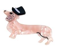 Pinza para el pelo de perro de dibujos animados, horquilla de acetato divertida, decoración para el pelo para entusiastas de la moda