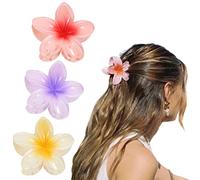Pinza para el pelo de plumeria, pinza para el pelo de espuma con flor de plumeria, pinzas para el pelo con flores hawaianas para mujeres y niñas, hawaianas tropicales, bodas, fiestas en la playa
