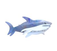 Pinza para el pelo de tiburón blanco grande, pinza de acetato para el pelo, clip de garra grande para mujer, color azul grisáceo