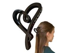 Pinza para el pelo en forma de amor - Pinza de corazón de 7 cm, clip mate, mango antideslizante | Elegante accesorio de con fuerte agarre para mujeres y niñas que estilizan todos los días en la