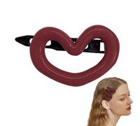 Pinza para el pelo en forma de corazón | Accesorios para el pelo de baño Morandi Claw Clip,Antideslizante Lindo Clip de Pelo en Forma de Corazón Aspecto Vivo Accesorios de Navidad Anulely