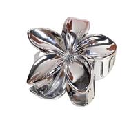 Pinza para el pelo en forma de flor para mujer, pinza de pelo floral, joyería elegante, pinza de resorte, accesorios para el cabello, pinza plateada para el cabello