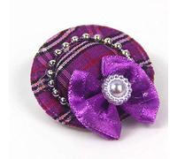 Pinza para el pelo genérica para mascotas Princess Hat with bead tanga Accesorios tocado para mascotas Color aleatorio pelo 2 unids muy práctico y popular