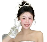 Pinza para el pelo para boda, novia, lazo en capas, pasadores de pelo para coleta de caballo, para adolescentes y niñas