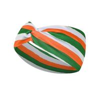 Pinza para el pelo para mujer, diadema verde, diadema suave, deportiva, elástica, nudo ancho, para el día de San Patricio, bonitas pinzas para el pelo (B, 24 x 10 x 2 cm)