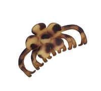 Pinza para el pelo para mujer, diseño de leopardo largo con agarre seguro, práctico pasador de ABS con estampado de leopardo