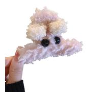Pinza para el pelo para niñas con delicada forma de cachorro de felpa para compras, soporte para el pelo para camping, viajes