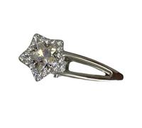 Pinza para el pelo pequeña estrella de cristal horquillas de metal pico de pato horquillas para el cabello para mujeres