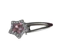 Pinza para el pelo pequeña estrella de cristal horquillas de metal pico de pato horquillas para el cabello para mujeres