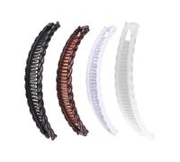 Pinza para el pelo retro con diseño de plátano grueso, seguro que aquí está el título del producto para listar, juego de 4 piezas, grande, vintage, antideslizante, garra fina, para mujer, pinzas para