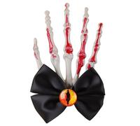 Pinza para el pelo sangrienta con lazo para Halloween, pinza plana para Halloween, horquilla para el pelo elegante para racimos