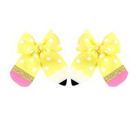 Pinza para el pelo tipo lápiz, lazos para lápiz para niñas | 2 uds. Pinzas para el pelo con forma de lápiz para el regreso la escuela,Soporte para cola de caballo, horquillas para el pelo, lazos par