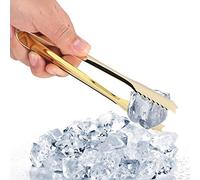 Pinza para hielo, acero inoxidable Azúcar Hielo Pastelería Azúcar Pinza para cocinar Ensalada Barbacoa Pinza Herramientas(Dorado)