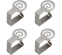 Pinza para mantel gruesa de acero inoxidable, ajustable, antideslizante.