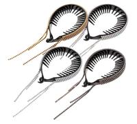 Pinza para Moño Gemas de Imitación, 4 Piezas, Elegante | Rhinestone, Glitter , Sujeción , para Coletas y Cabello Liso, Viaje o Fiesta