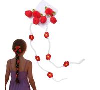 Pinza para para niñas - 1 par de pasadores para elegantes, pinza para con cadena de flores trenzadas | Escuela Citas Viajero Disfraz Adolescentes Chicas Amigas Hermana