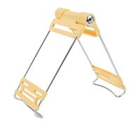 Pinza para platos calientes de acero inoxidable, ajustable, resistente al calor, soporte para cuencos antiescaldaduras, elevador de clip para el hogar, cocina, restaurantes, (Amarilla brillante)